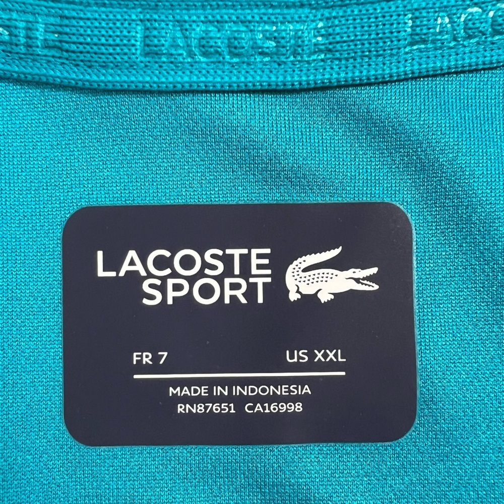 LACOSTE SPORT ULTRA DRY RESISTANT PIQUÉ COLOR-BLOCK POLO SHIRT - Picture 5 of 11